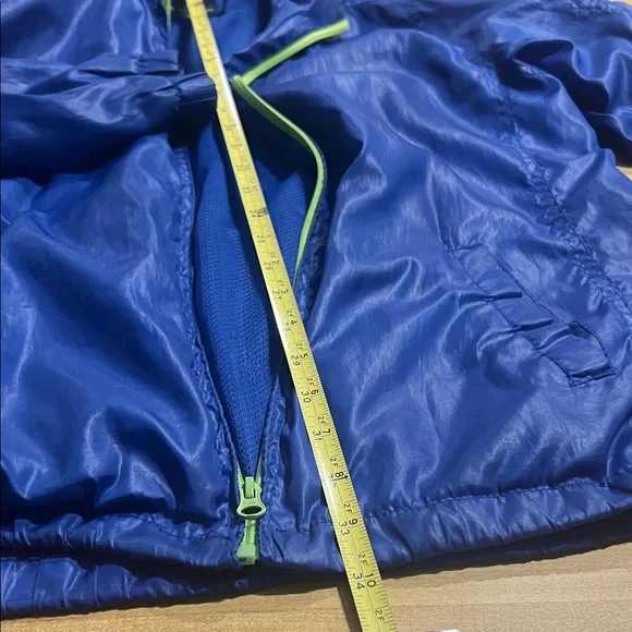 # 0848+ Unisex Deep Blue Hooded Waterproof Jacket - Picture 4 of 7